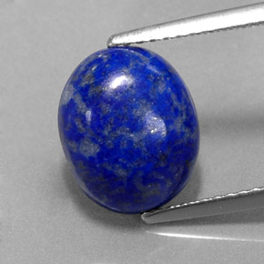 Lapislazzuli naturale blu da 3,72 ct, taglio ovale, opaco