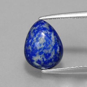 Lapislazzuli naturale blu da 2,52 ct, taglio a pera, opaco