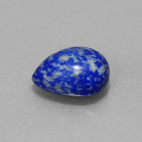 Lapislazzuli naturale blu da 2,52 ct, taglio a pera, opaco