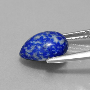 Lapislazzuli naturale blu da 2,52 ct, taglio a pera, opaco