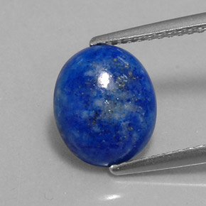 Lapislazzuli naturale blu da 3,04 ct, taglio ovale, opaco