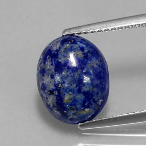 Lapislazzuli naturale blu da 3,49 ct, taglio ovale, opaco