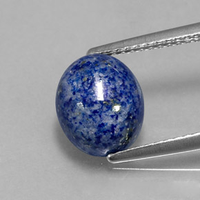 Lapislazzuli naturale blu da 3,08 ct, taglio ovale, opaco