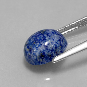 Lapislazzuli naturale blu da 3,08 ct, taglio ovale, opaco