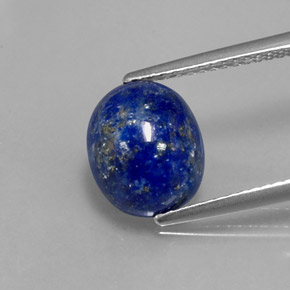 Lapislazzuli naturale blu da 3,38 ct, taglio ovale, opaco