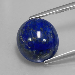 Lapislazzuli naturale blu da 6,36 ct, taglio ovale, opaco