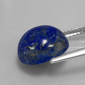 Lapislazzuli naturale blu da 6,36 ct, taglio ovale, opaco