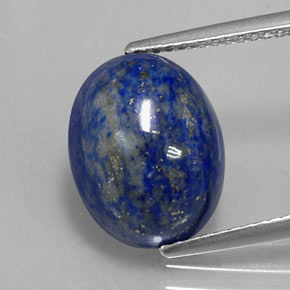 Lapislazzuli naturale blu da 6,40 ct, taglio ovale, opaco