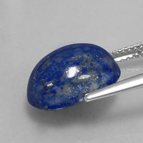 Lapislazzuli naturale blu da 6,40 ct, taglio ovale, opaco