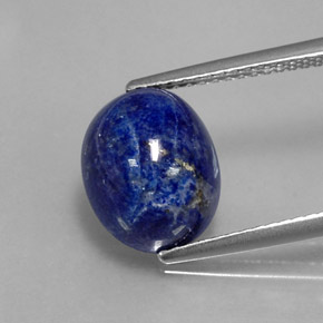 Lapislazzuli naturale blu da 4,35 ct, taglio ovale, opaco