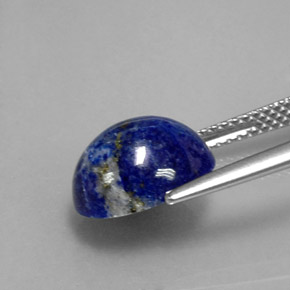 Lapislazzuli naturale blu da 4,35 ct, taglio ovale, opaco