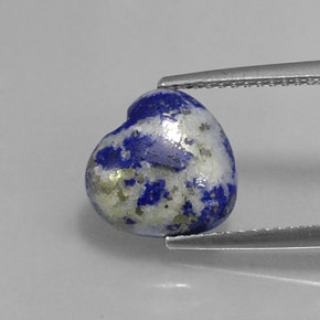 Lapislazzuli naturale blu da 3,29 ct, a forma di cuore, opaco