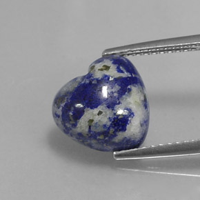 Lapislazzuli naturale blu da 4,69 ct, a forma di cuore, opaco