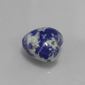 Lapislazzuli naturale blu da 4,69 ct, a forma di cuore, opaco