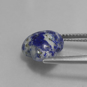 Lapislazzuli naturale blu da 4,69 ct, a forma di cuore, opaco