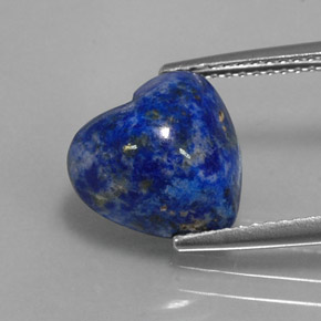 Lapislazzuli naturale blu da 4,63 ct, a forma di cuore, opaco