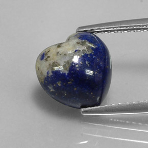 Lapislazzuli naturale blu da 4,64 ct, a forma di cuore, opaco
