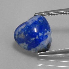 Lapislazzuli naturale blu da 4,39 ct, a forma di cuore, opaco