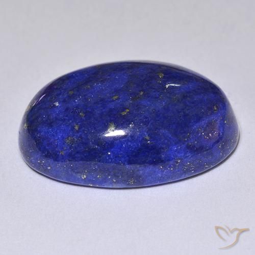 Lapislazzuli naturale blu da 10,71 ct, taglio ovale, opaco