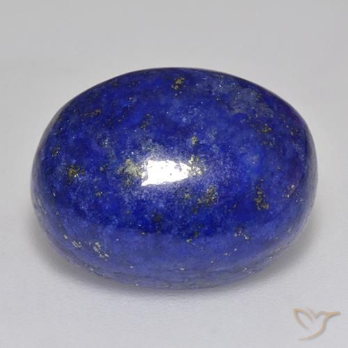 Lapislazzuli blu navy intenso naturale da 12,50 ct, taglio ovale, opaco