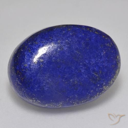 Lapislazzuli blu navy intenso naturale da 11,38 ct, taglio ovale, opaco