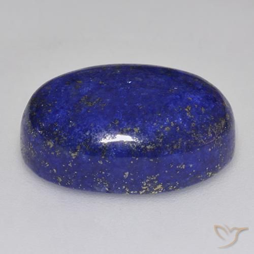Lapislazzuli blu navy intenso naturale da 11,38 ct, taglio ovale, opaco