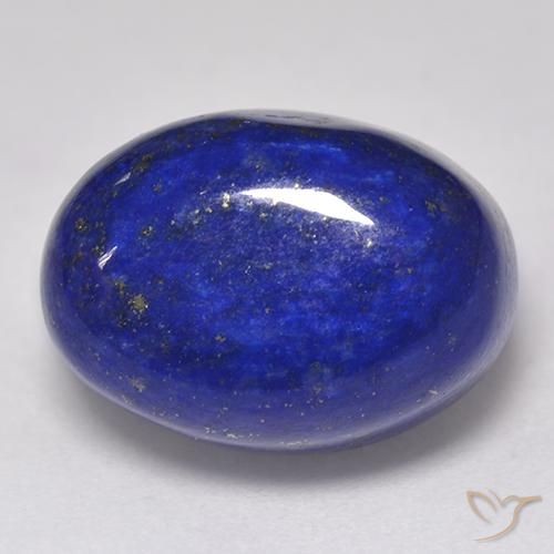 Lapislazzuli blu navy intenso naturale da 12,02 ct, taglio ovale, opaco