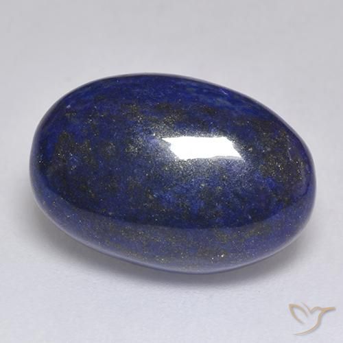 Lapislazzuli blu molto profondo naturale da 8,76 ct, taglio ovale, opaco