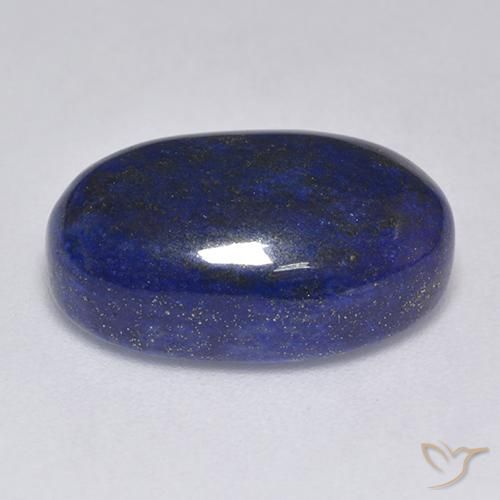 Lapislazzuli blu molto profondo naturale da 8,76 ct, taglio ovale, opaco