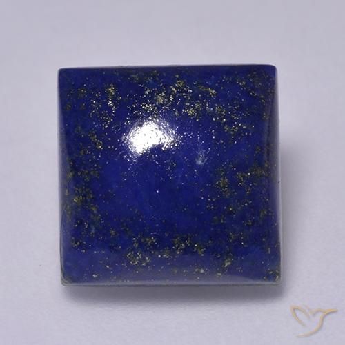 Lapislazzuli naturale blu da 7,54 ct, quadrato, opaco