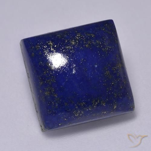 Lapislazzuli naturale blu da 7,54 ct, quadrato, opaco