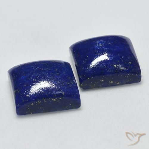 Lapislazzuli naturale blu da 14,39 ct, quadrato, opaco