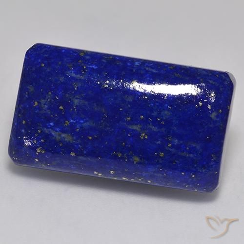 Lapislazzulo Blu Navy Intenso naturale da 34.49 ct, Taglio smeraldo, Opaco