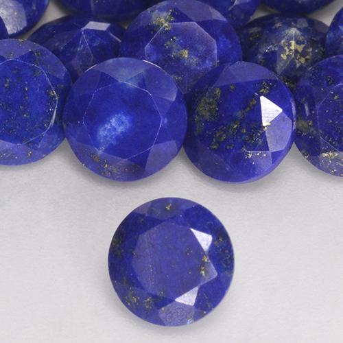 Lapislazzulo Blu navy naturale da 0.80 ct, Rotondo, Opaco