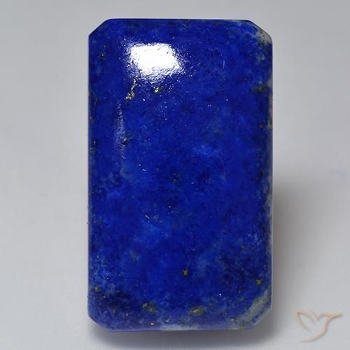 26.65ct Naturale Blu Navy Intenso Lapislazzulo, Taglio smeraldo, Opaco