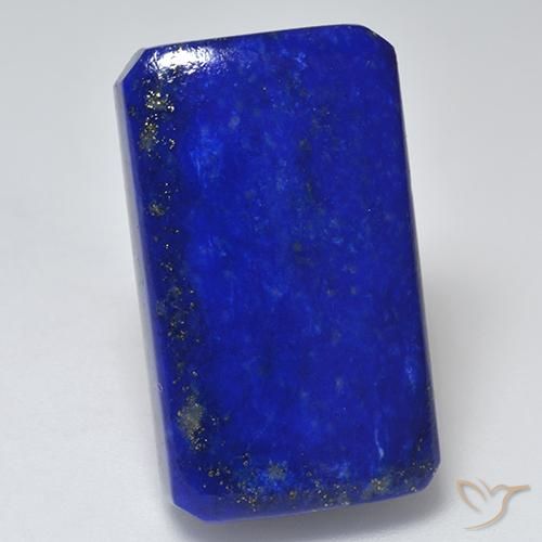 28.38ct Naturale Blu elettrico Lapislazzulo, Taglio smeraldo, Opaco
