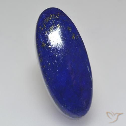 25.74ct Naturale Blu Navy Intenso Lapislazzulo, Ovale, Opaco