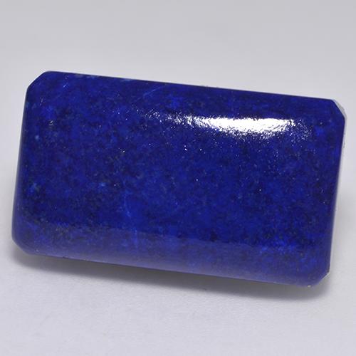 Lapislazzuli blu navy intenso naturale da 34,18 ct, taglio smeraldo, opaco