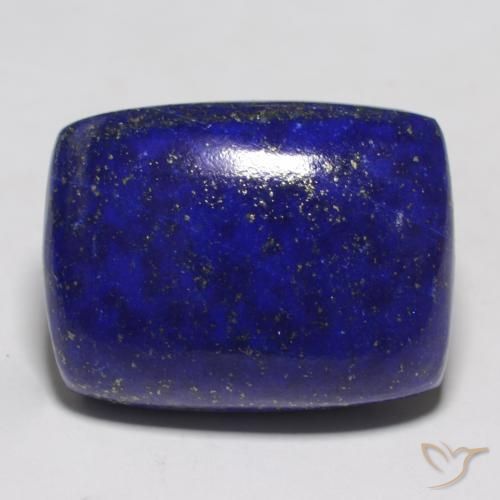 Lapislazzuli naturale blu da 22,43 ct, taglio a cuscino, opaco