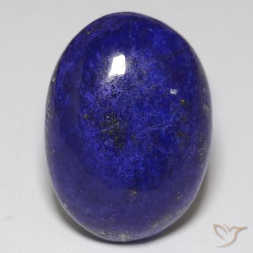 Lapislazzuli naturale blu da 10,92 ct, taglio ovale, opaco