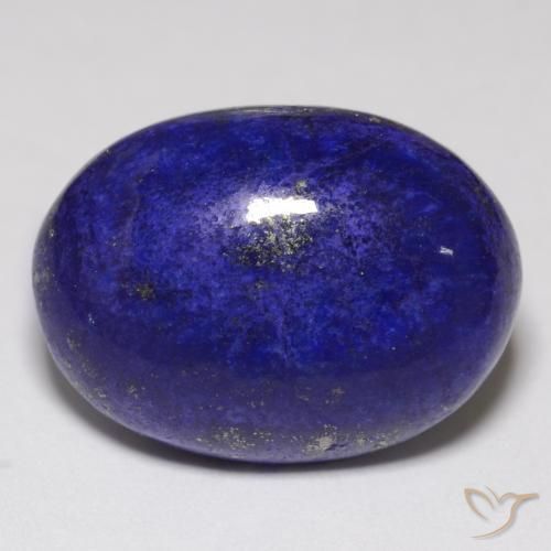 Lapislazzuli naturale blu da 10,92 ct, taglio ovale, opaco