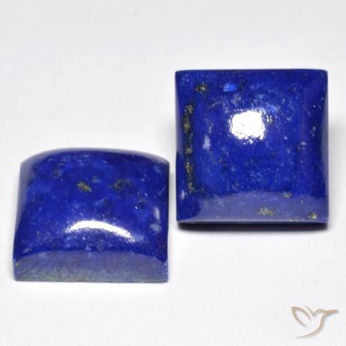 Lapislazzuli naturale blu da 15,22 ct, quadrato, opaco