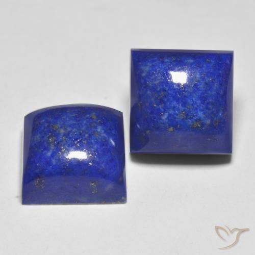 Lapislazzuli naturale blu da 17,83 ct, quadrato, opaco