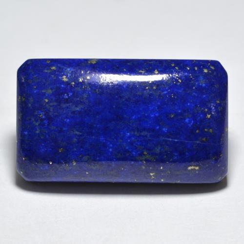 Lapislazzuli naturale blu da 30,38 ct, taglio smeraldo, opaco