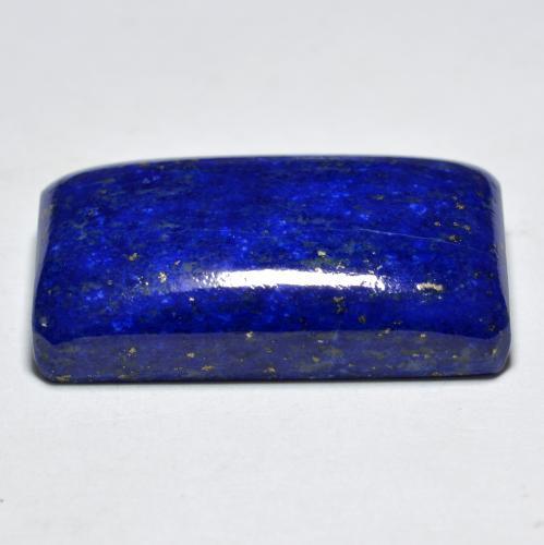 Lapislazzuli naturale blu da 30,38 ct, taglio smeraldo, opaco