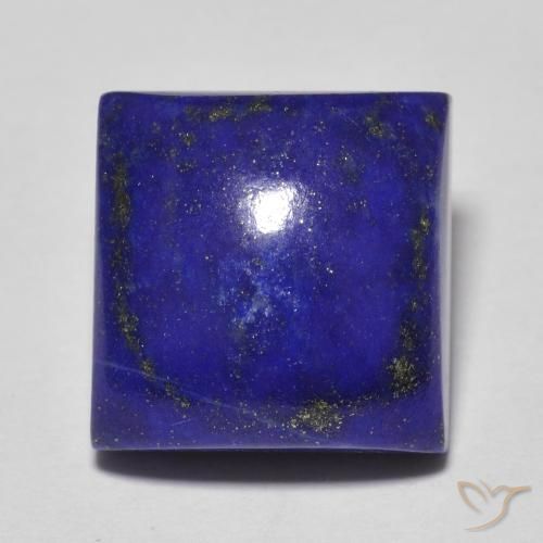 8.03ct Naturale Blu Navy Intenso Lapislazzulo, Quadrato, Opaco