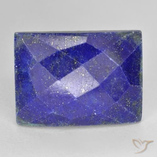 Lapislazzulo Blu scuro naturale da 17.89 ct, Taglio a baguette, Opaco