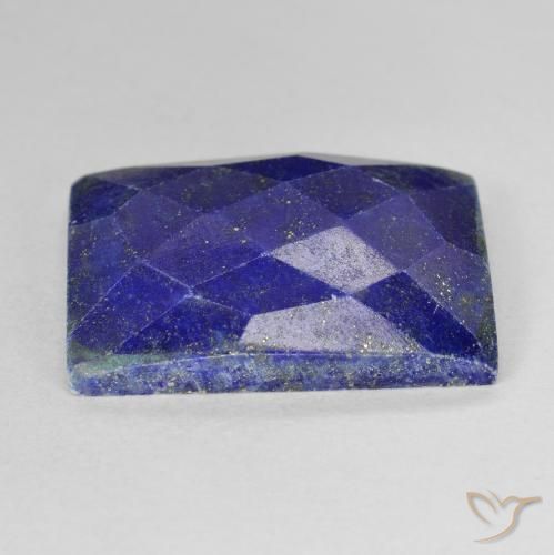 Lapislazzulo Blu scuro naturale da 17.89 ct, Taglio a baguette, Opaco