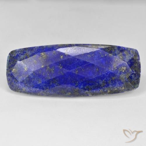 Lapislazzuli blu medio naturale da 35,68 ct, taglio a cuscino, opaco