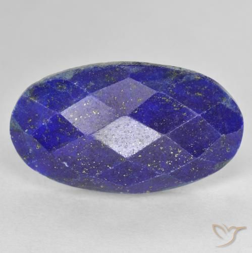11.96ct Naturale Blu Egiziano Profondo Lapislazzulo, Ovale, Opaco